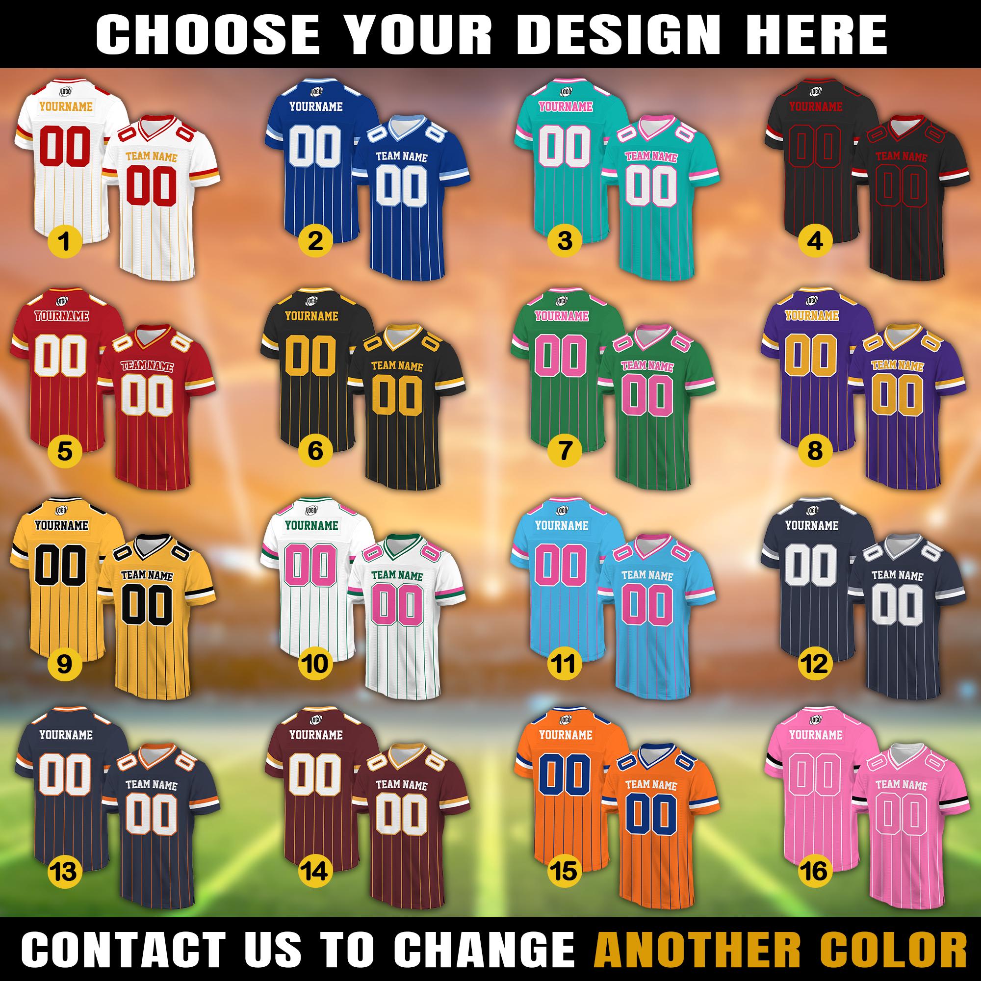 Customize Football Jersey For Preschool Youth Adult, Custom Name Number Jersey Shirt for Football fan Sports uniform College football Gift