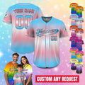 Custom LGBTQ Pride Month Baseball Jersey, Rainbow Pride Jersey for LGBT, Personalized LGBTQ Equality Top, Custom Pride shirt, Trans Rights