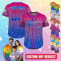 Custom Name LGBTQ Pride Month Baseball Jersey, Rainbow Pride Jersey for LGBT, Personalized LGBT Team Baseball Jersey,Lgbt Pride Parade Shirt
