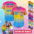 Custom LGBTQ Pride Month Baseball Jersey, Rainbow Pride Jersey for LGBT, Personalized LGBTQ Equality Pride shirt, lgbt Support Shirt