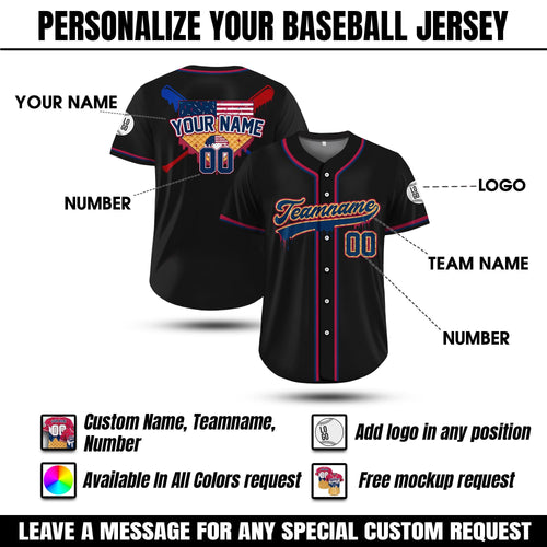 Custom Baseball Jersey Ice Cream Sprinkle,Personalized Red White Blue Jersey with Ice Cream Drip,Family Matching Outfit,Baseball Jersey Gift