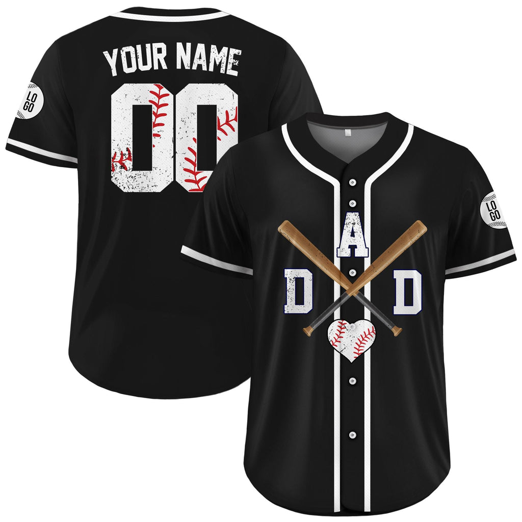 Personalized Dad Baseball Jersey, Custom Dad Shirt with Names Numbers, Baseball Dad Apparel, Father's Day Gift for Dad, Husband, Grandpa