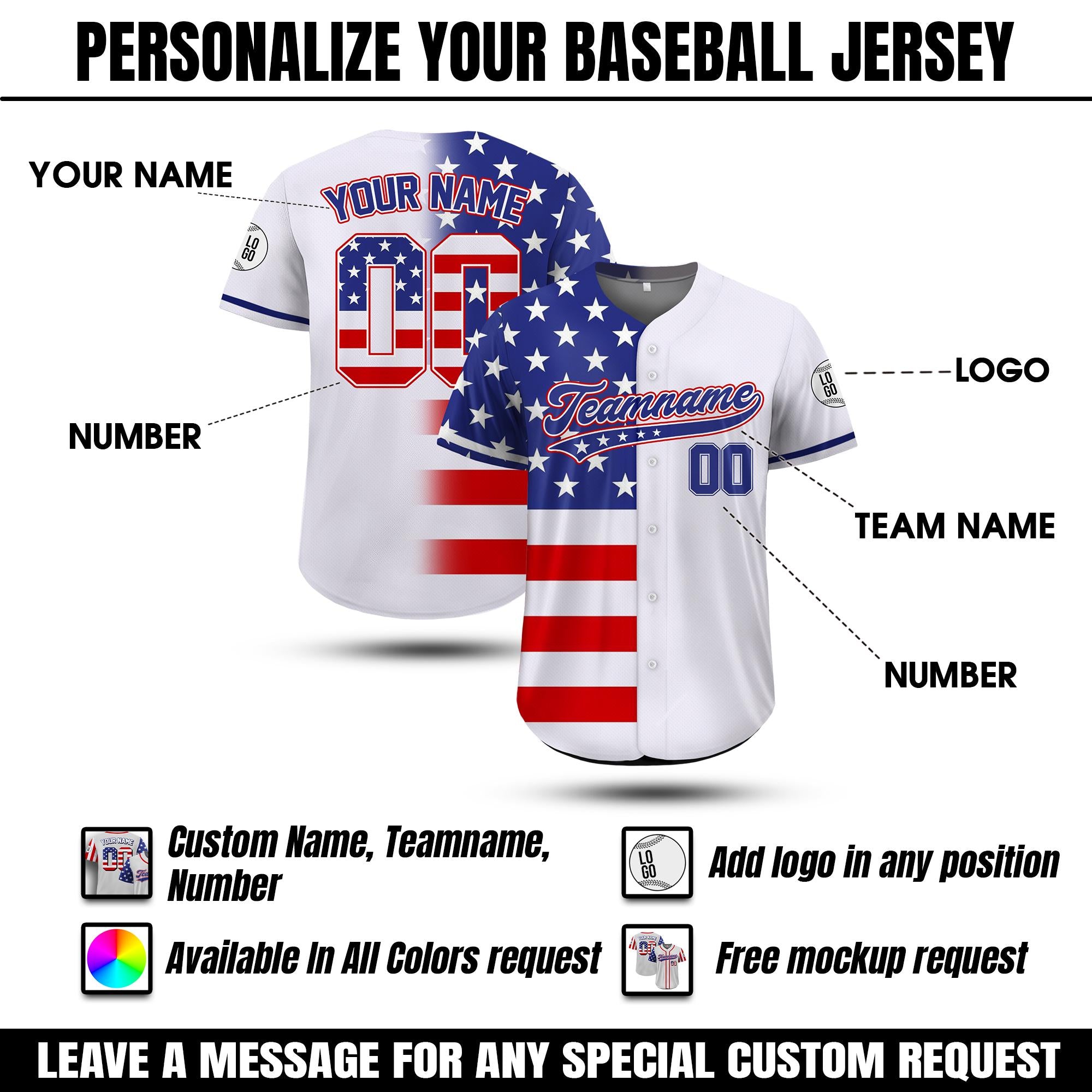 Personalized USA Baseball Jersey, Custom Name Patriotic Jersey USA Flag Shirt, Gift for American Lovers, retro 80s clothing Independence Day