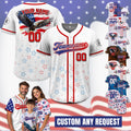 Custom Name Patriotic Jersey USA Flag Shirt, Personalized American Baseball Jersey Gift 4th of July, Parade shirt on Independence Day