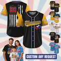 Custom Beer Baseball Jersey with Name, Red White and Blue Patriotic Jersey for 4th of July Independence Day Baseball Fans Beer Lovers Gift