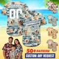 Custom Tropical Pattern Baseball Shirt with Photo Personalized Baseball Jersey with Dog Cat Face Gift For Dog Lover Dog Owner Matching Shirt