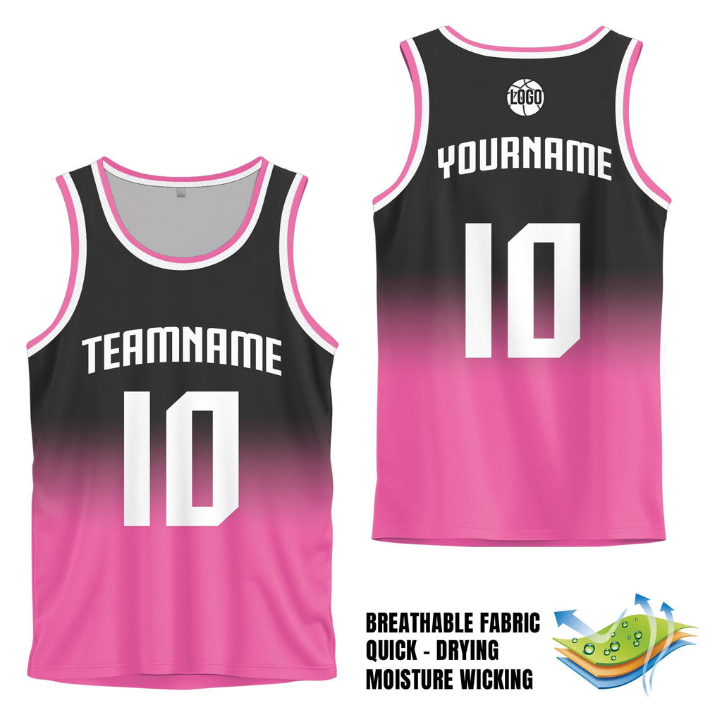 Personalized Gradient Basketball Jersey Team Name Number Jersey Shirt For Adult Kid Youth, Basketball Gifts for Team, Game Day Outfit