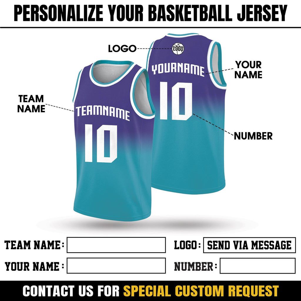 Personalized Gradient Basketball Jersey Team Name Number Jersey Shirt For Adult Kid Youth, Basketball Gifts for Dad, Game Day Jerseys