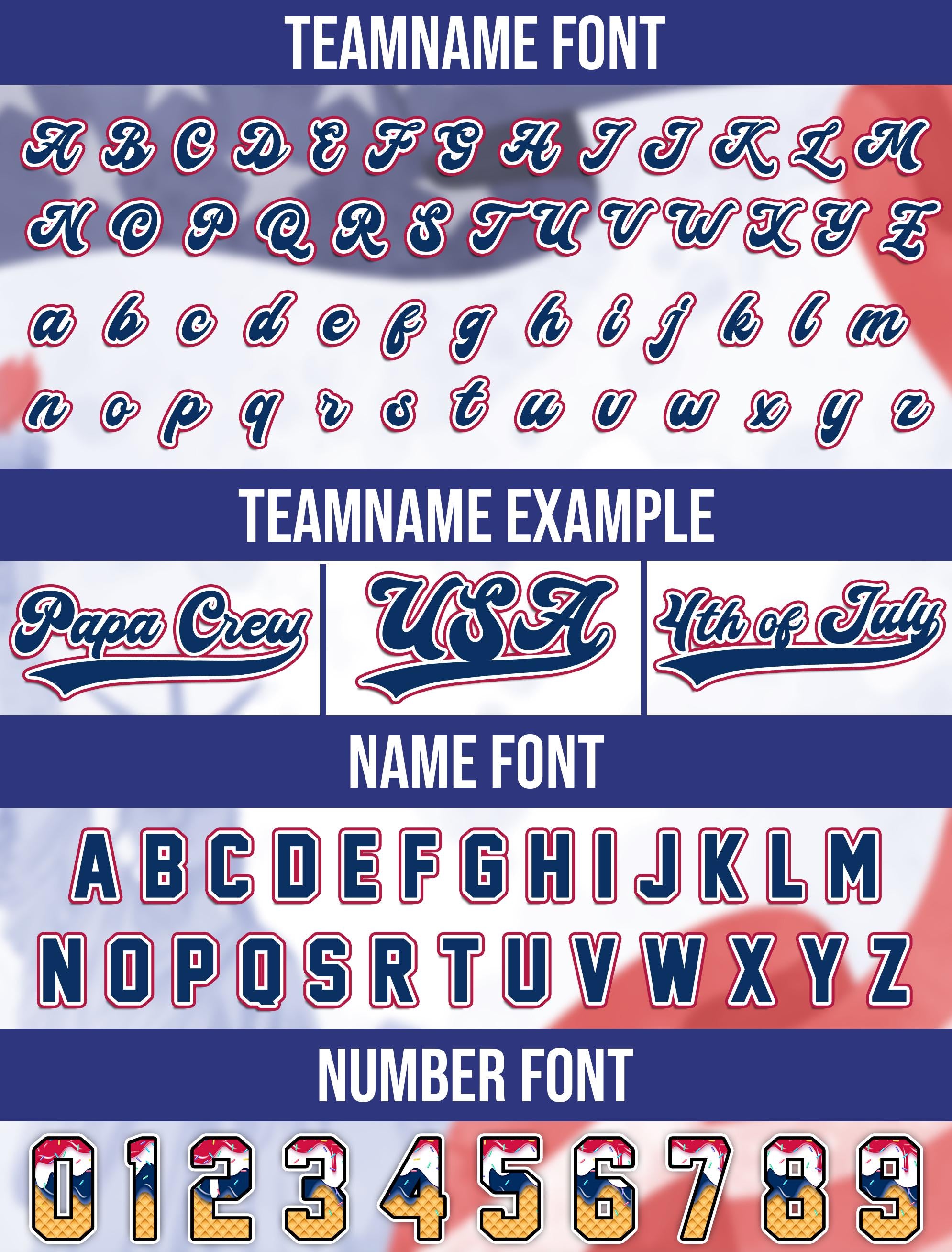 Personalized Dripping Ice Cream 4th of July USA Flag Baseball Jersey, Custom Ice Cream American, Sprinkle Drip Matching Family Shirt