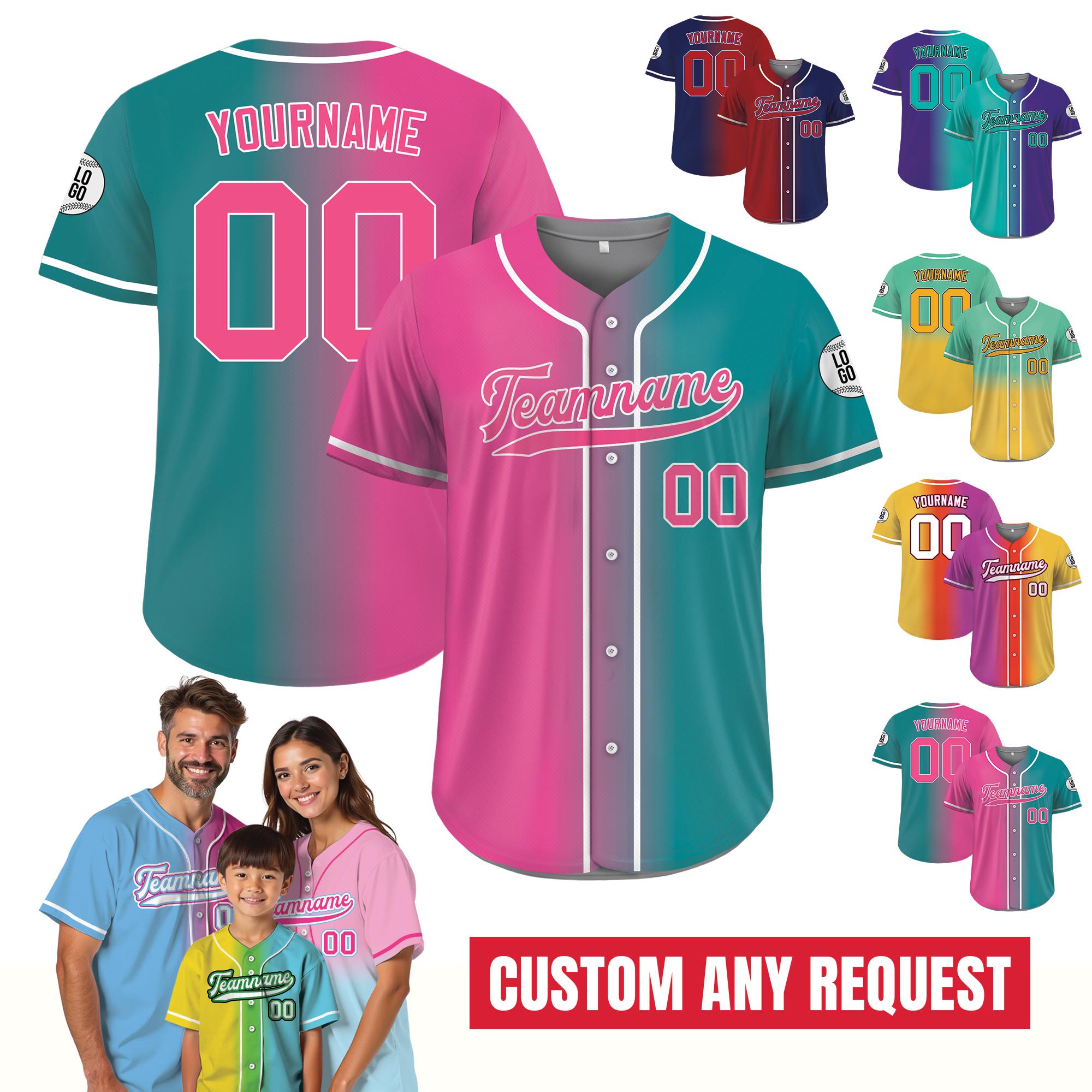 Custom Baseball Jersey with Team Name Number for Preschool Youth Adult, Personalized Jersey Shirt for Fan, Gifts for Baseball Fans