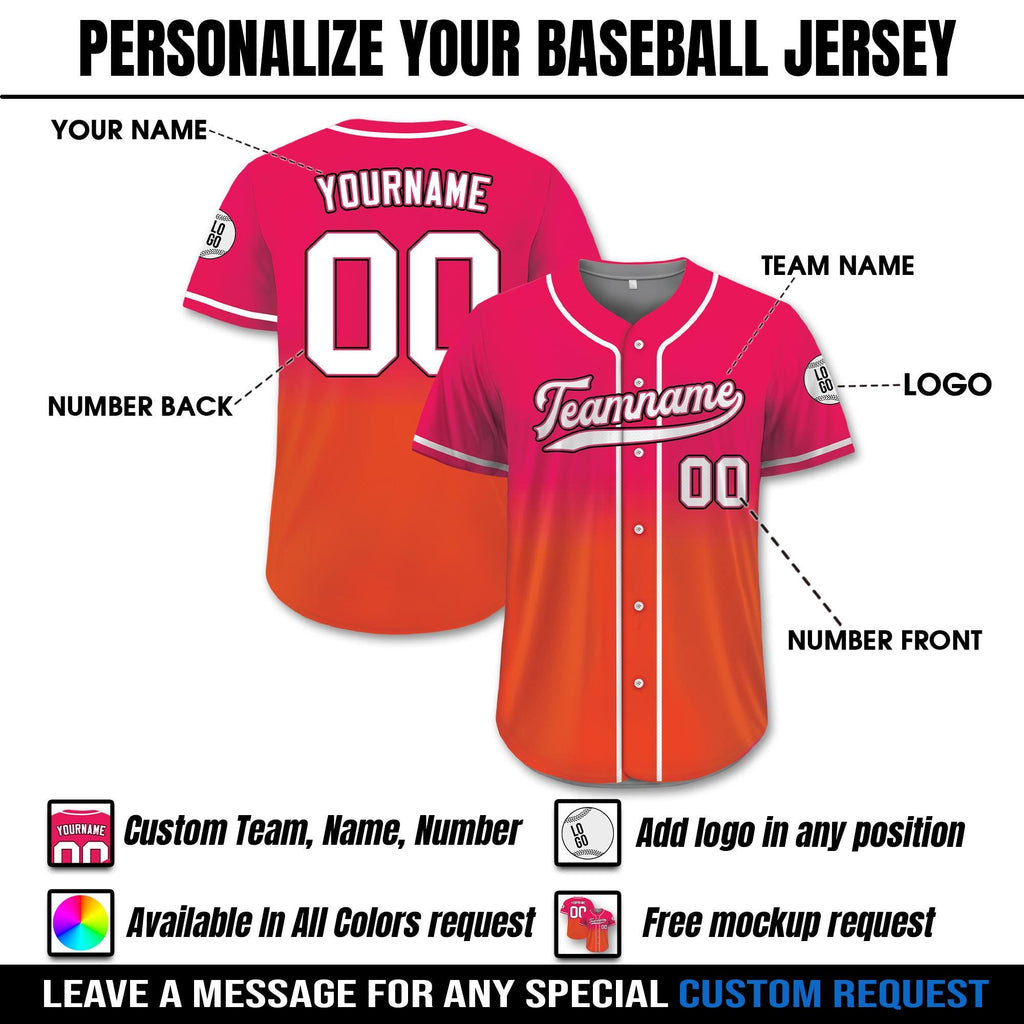 Custom Baseball Jersey with Team Name Number, Personalized Jersey Printed Shirt for Men Women Youth Preschool, Gifts for Baseball Fans Cheer