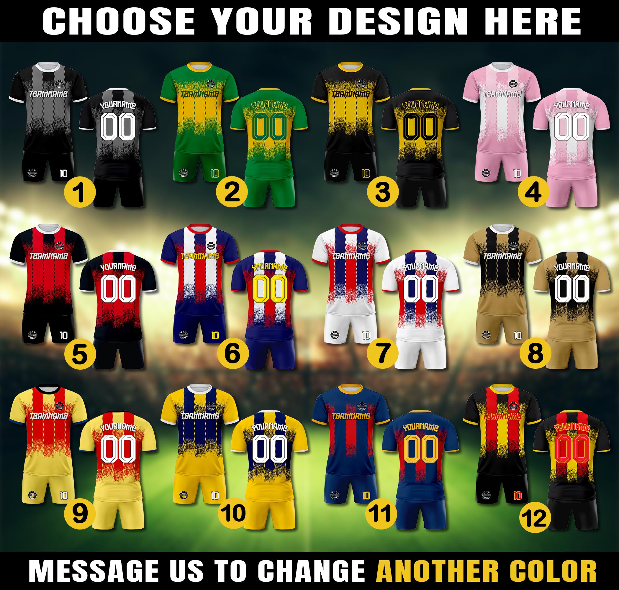 Custom Name Soccer Jersey for Boy Girl Adult Team Uniform, Personalized Jersey with Team Name Number Logo, Custom Boy Soccer Jersey 2025
