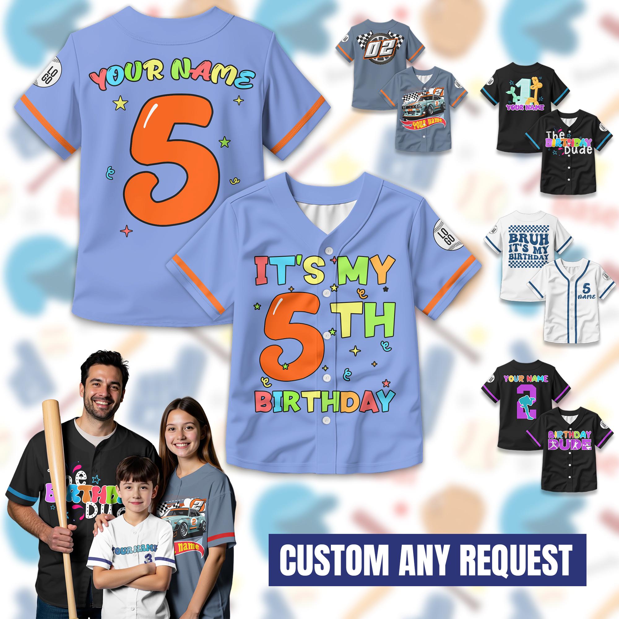Personalized Birthday Boy Baseball Jersey for Youth Kids, Custom Rookie of the Year Baseball Jersey Kid Matching Sports Uniform Kid Jersey