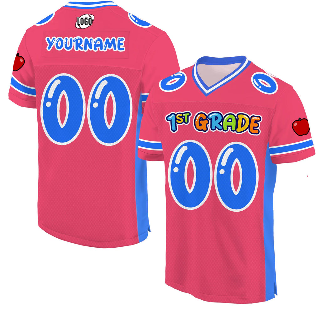Personalized Cute Back To School Football Jersey with Kid Name, Custom First Day Of School with Name, Cute school gift shirt, Shirt for Kids