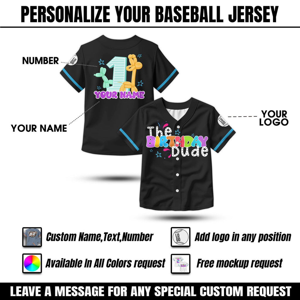 Personalized Kid Jersey Birthday Boy Baseball Jersey for Youth Kids, Custom Kids Birthday Gift Baseball Jersey, Sports Birthday T Shirt