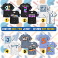 Personalized Age and Name Shirt Baseball Jersey for Youth Kids, Custom Birthday Boy Gift Baseball Jersey, Baseball Number Tee Jersey Gift