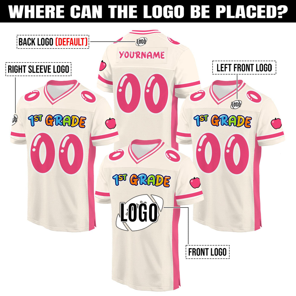 Personalized Back To School Football Jersey for Kids, Custom First Day Of School with Name, Elementary School Shirt Cute school Shirt
