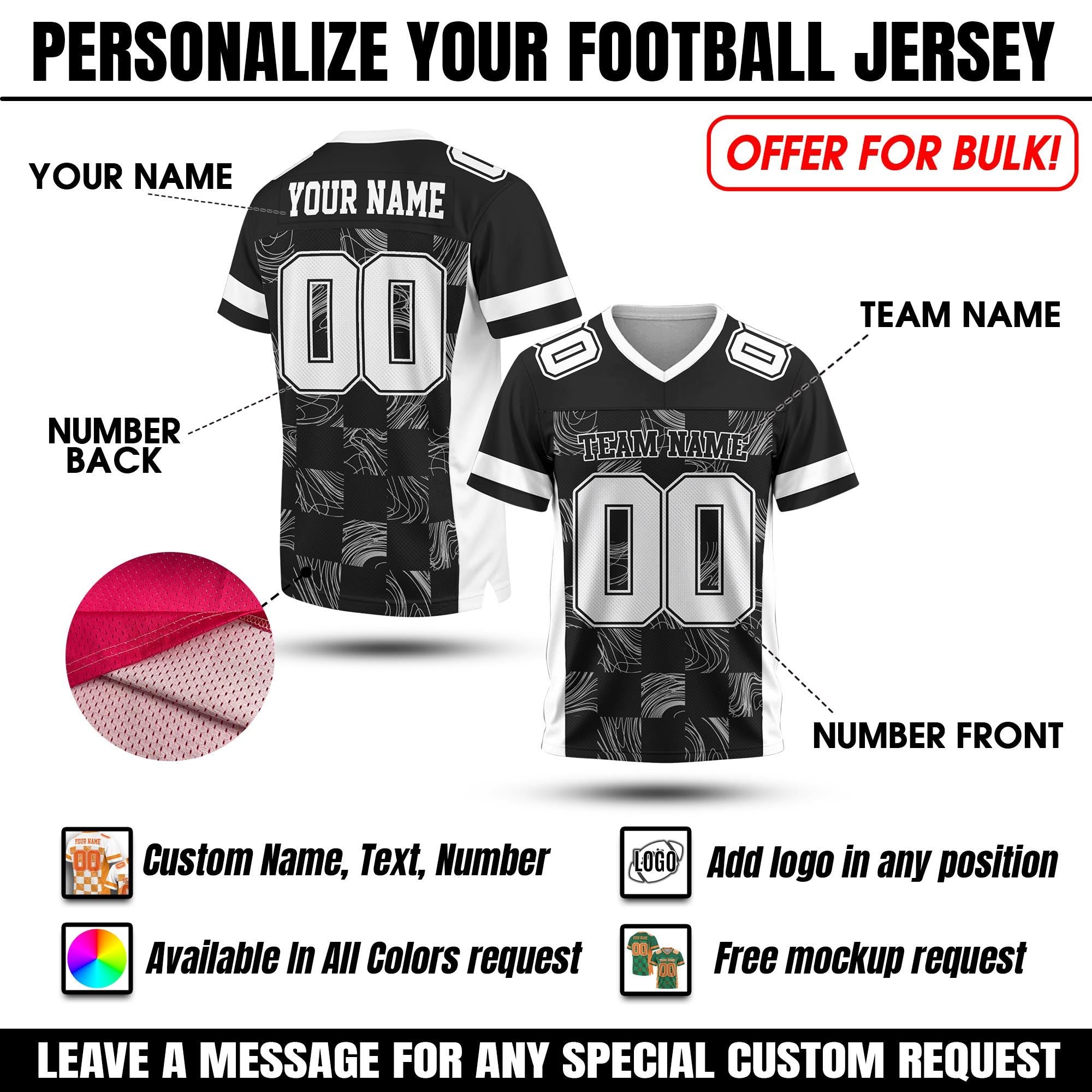 Personalized Name Number Logo Football Jersey for Men Women Kids, Custom Football Jersey Uniform For Football Team Football Fans Lovers