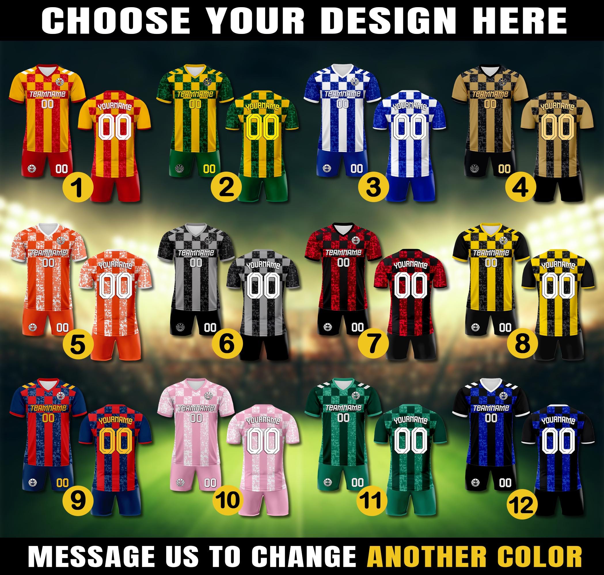 Custom Team Soccer Jersey for Boy Girl Adult Team Uniform, Personalized Jersey with Team Name Number Logo Custom Boy Soccer Jersey Gift