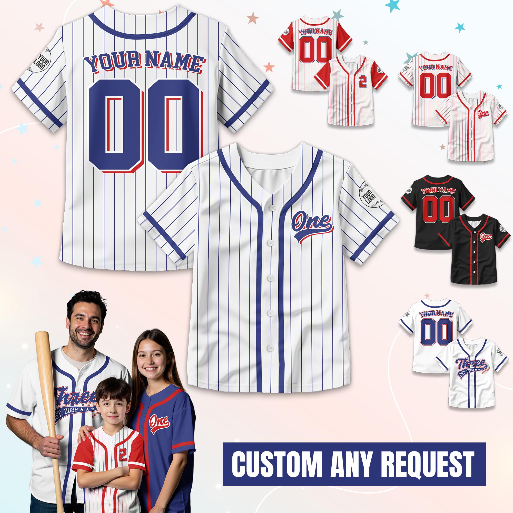 Personalized Birthday Boy Baseball Jersey for Youth Kids, Custom Name Number Baseball Jersey, Toddler Baseball Jersey, Kids Birthday Gift
