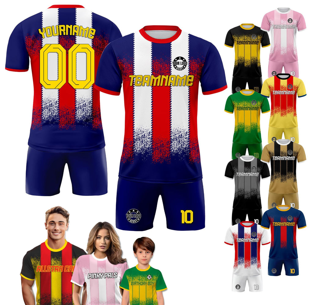 Custom Name Soccer Jersey for Boy Girl Adult Team Uniform, Personalized Jersey with Team Name Number Logo, Custom Boy Soccer Jersey Gift