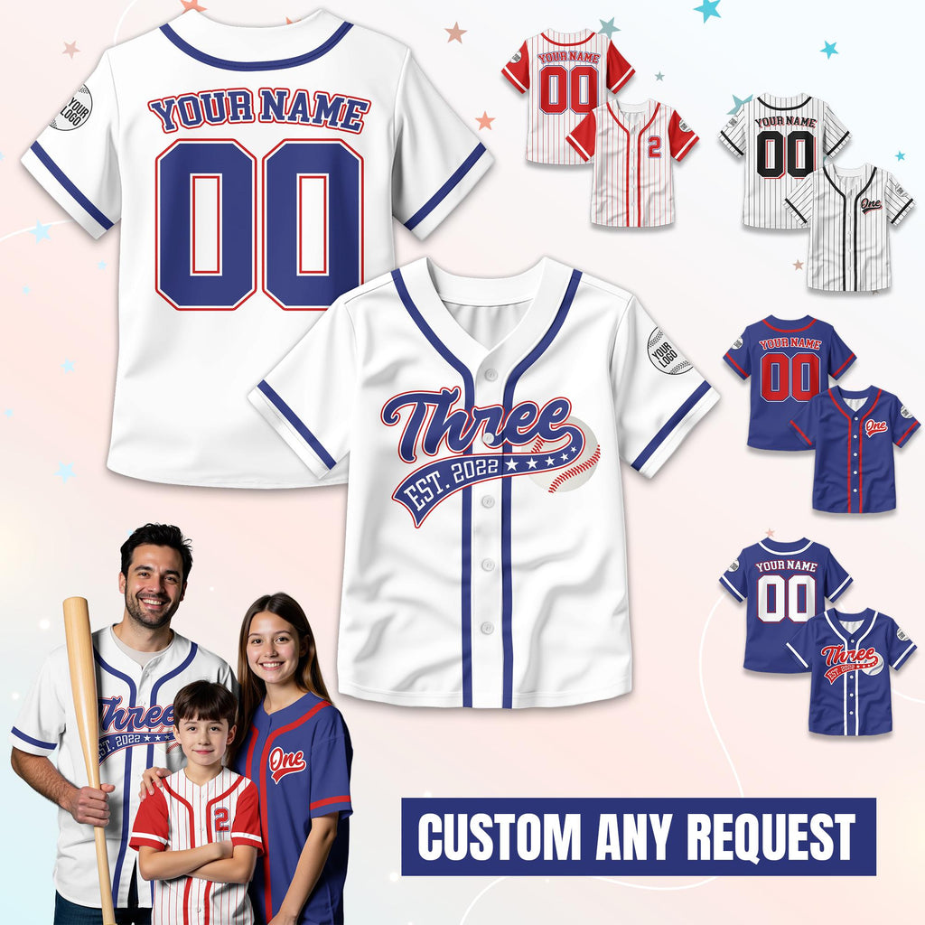 Personalized Birthday Boy Baseball Jersey for Youth Kids, Custom Birthday Outfit Baseball Jersey, Rookie of the Year Sports Birthday T Shirt