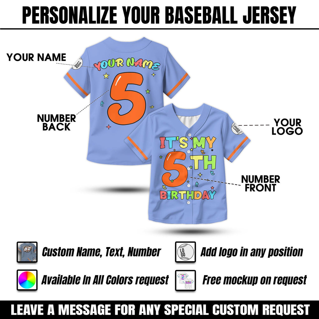 Personalized Birthday Boy Baseball Jersey for Youth Kids, Custom Rookie of the Year Baseball Jersey Kid Matching Sports Uniform Kid Jersey
