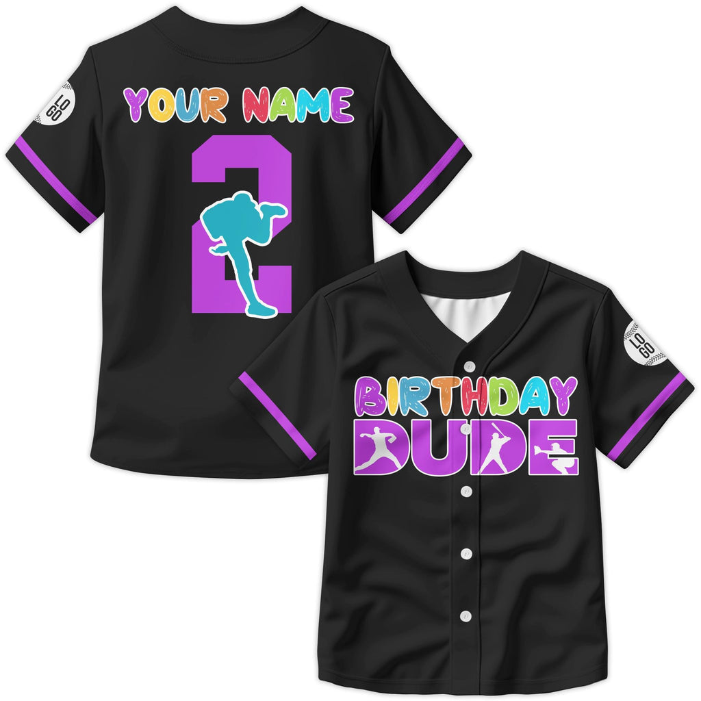 Personalized Birthday Boy Baseball Jersey for Youth Kids, Custom Kids Birthday Gift Baseball Jersey, Baseball Number Tee Birthday Outfit
