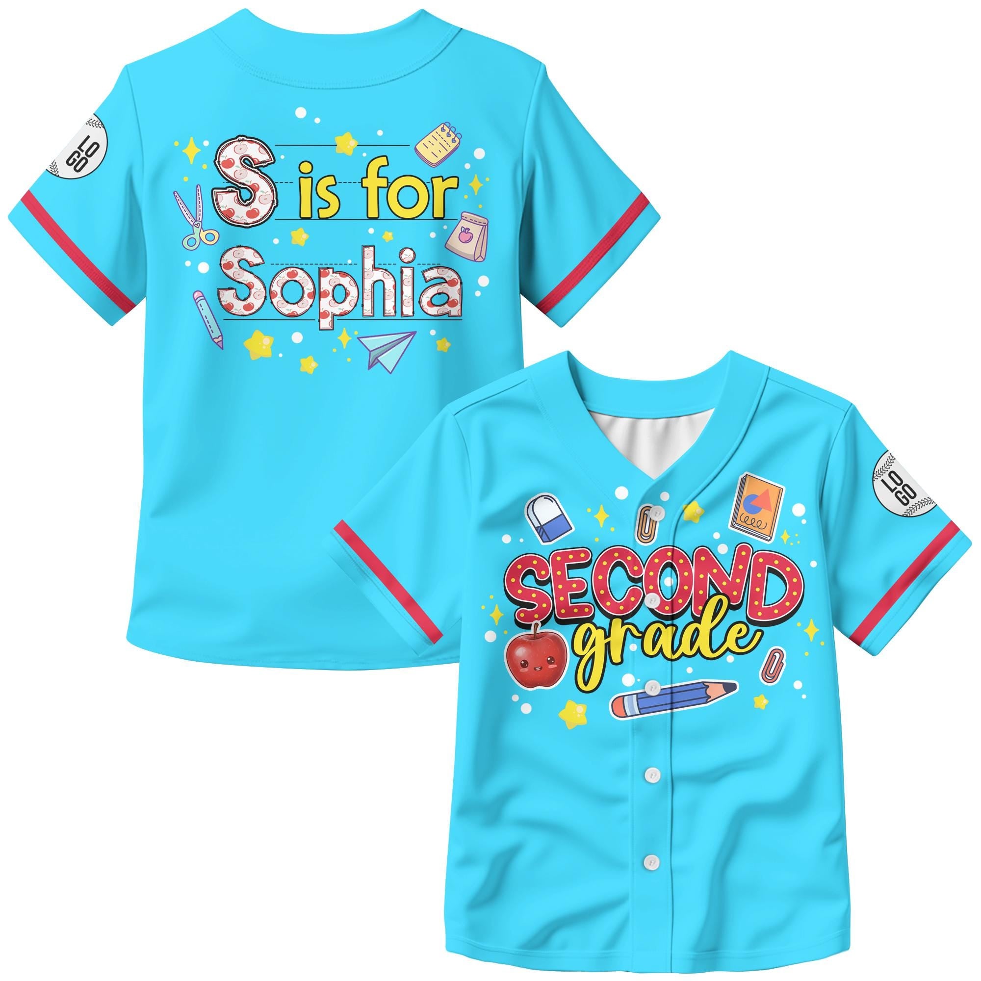 Personalized Bruh We Back first day of school baseball jersey, Custom Back to school with Name Number for Kids, Back to School 2st Grade Tee