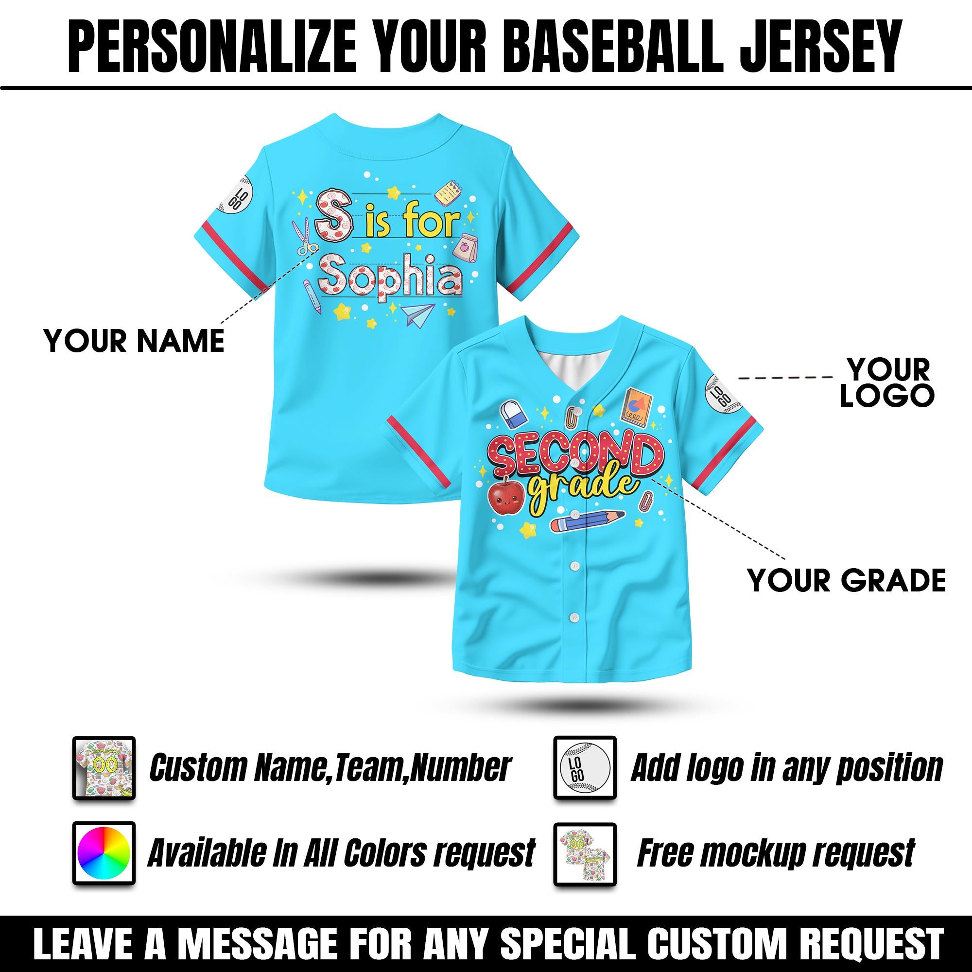 Personalized Bruh We Back first day of school baseball jersey, Custom Back to school with Name Number for Kids, Back to School 2st Grade Tee