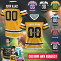 Personalized Football Jersey Shirt with Team Name Number, Custom team uniform Men football Shirt For Team Fan Jersey Concert outfit Gifts