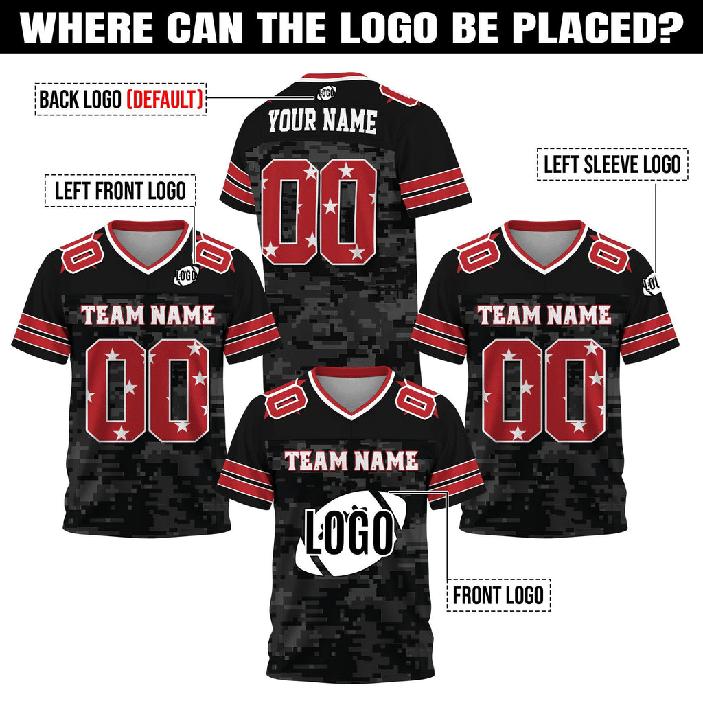 Personalized Multi-color Shirts with Team Name Number, Custom Football Shirt Game Day Outfit for Adult Kid, Birthday Gifts for Him Her