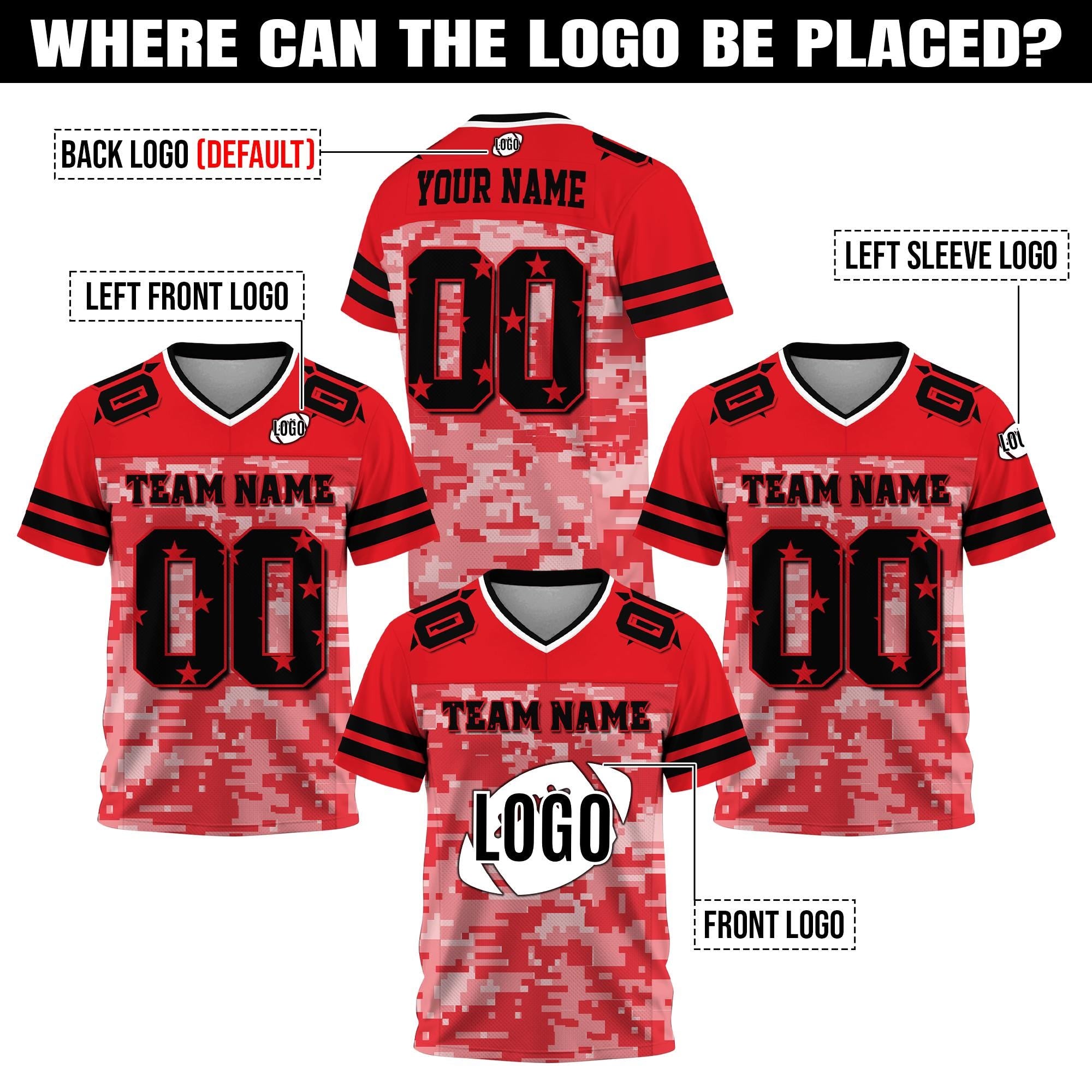 Personalized Team Name Number Football Jersey Shirt, Customized Jersey Gift for Sport Fan Uniform Game Day Outfit Birthday Gift For Him