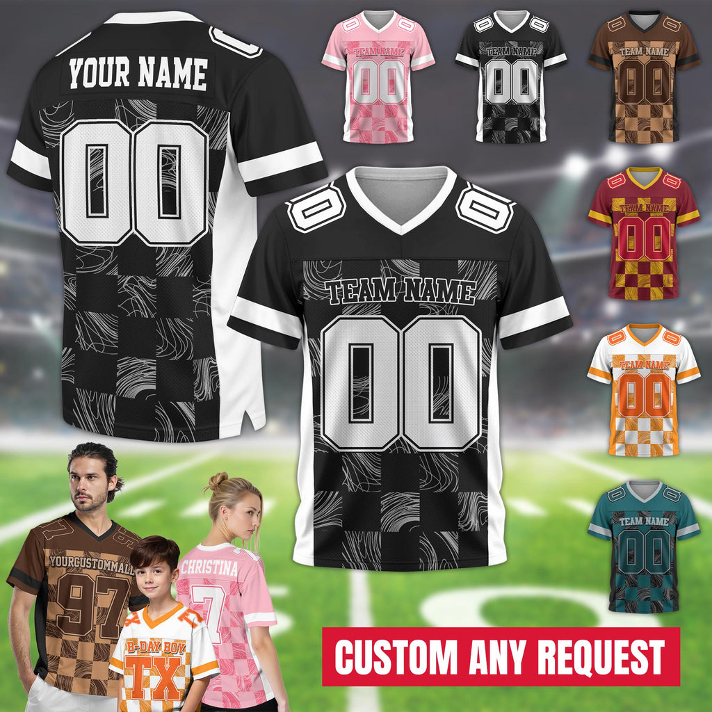 Personalized Name Number Logo Football Jersey for Men Women Kids, Custom Football Jersey Uniform For Football Team Football Fans Lovers
