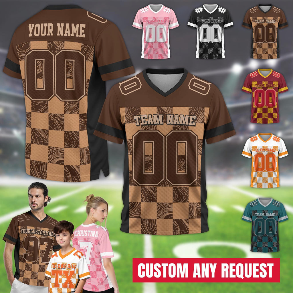 Custom Name Number Logo Football Jersey for Men Women Kids, Personalized Football Jersey Uniform Football Fans Lovers Concert Jersey