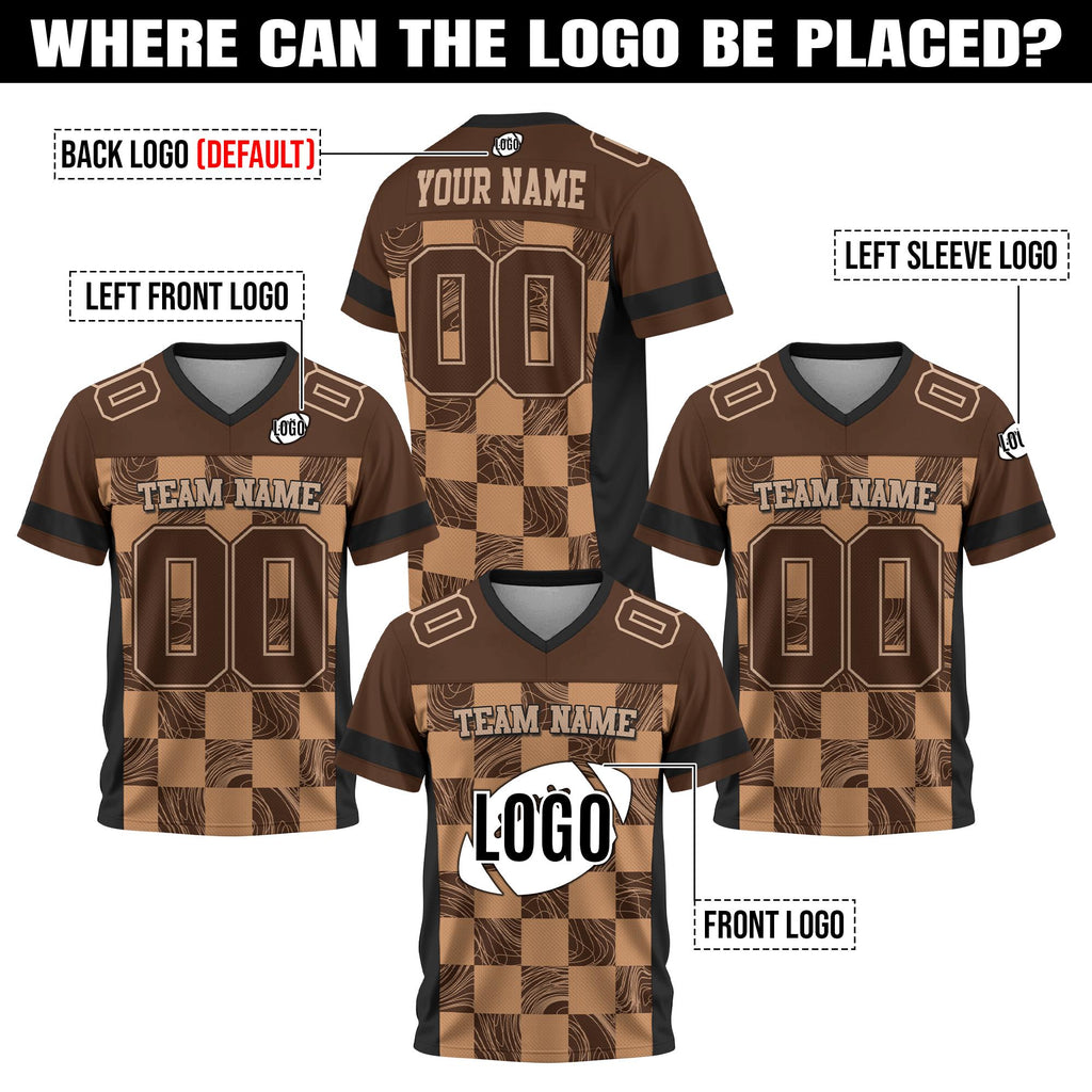 Custom Name Number Logo Football Jersey for Men Women Kids, Personalized Football Jersey Uniform Football Fans Lovers Concert Jersey