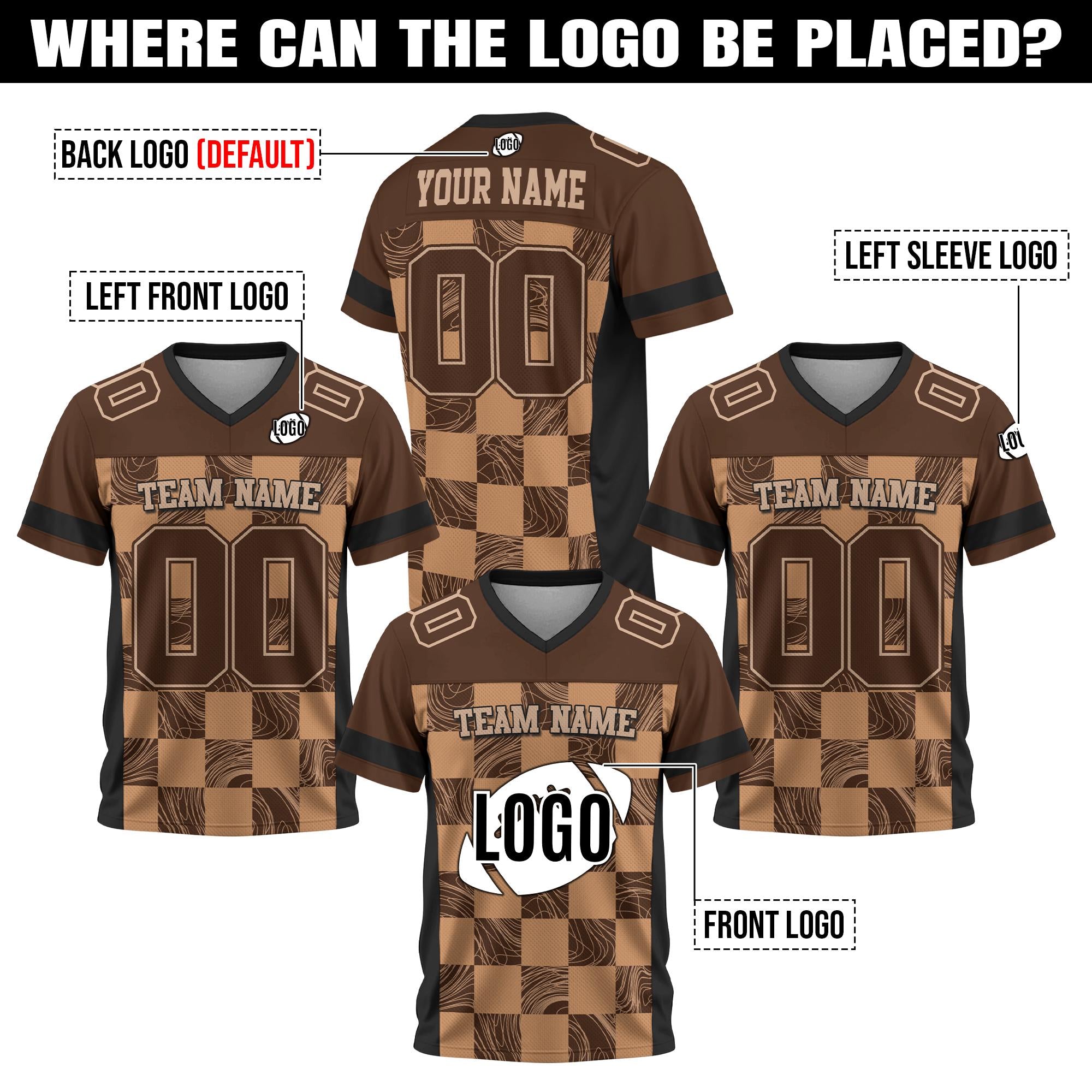 Custom Name Number Logo Football Jersey for Men Women Kids, Personalized Football Jersey Uniform Football Fans Lovers Concert Jersey