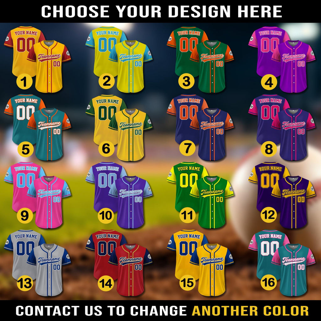 Personalized Baseball Jersey Uniform For Baseball Fans Lovers, Custom Team Name Logo Number Baseball Jersey, Gift for Men Women Youth Kid