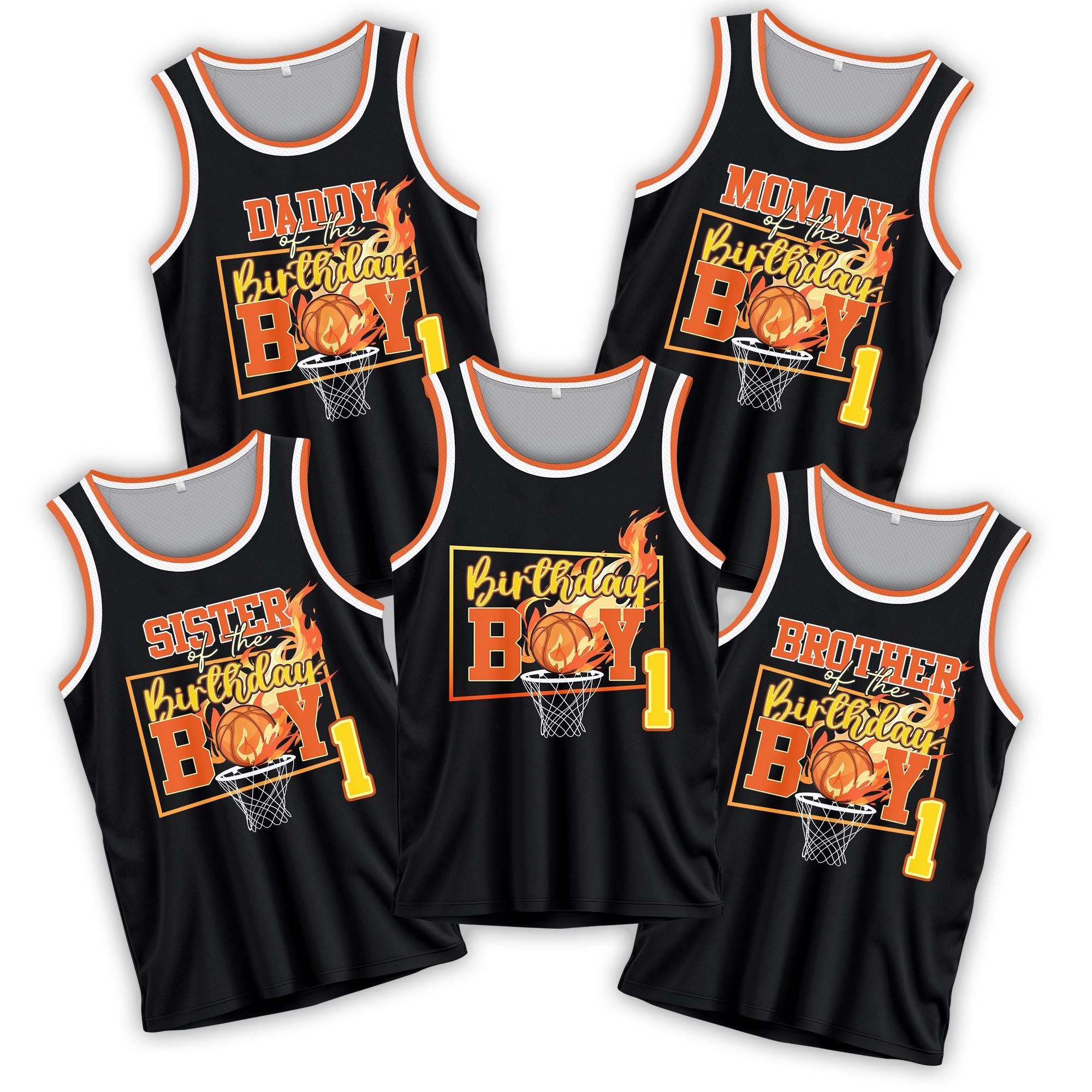 Personalized Birthday Boy Basketball Jersey for Youth Kids, Custom Kids Birthday Gift Basketball Jersey, Family Matching Birthday Gift Boy