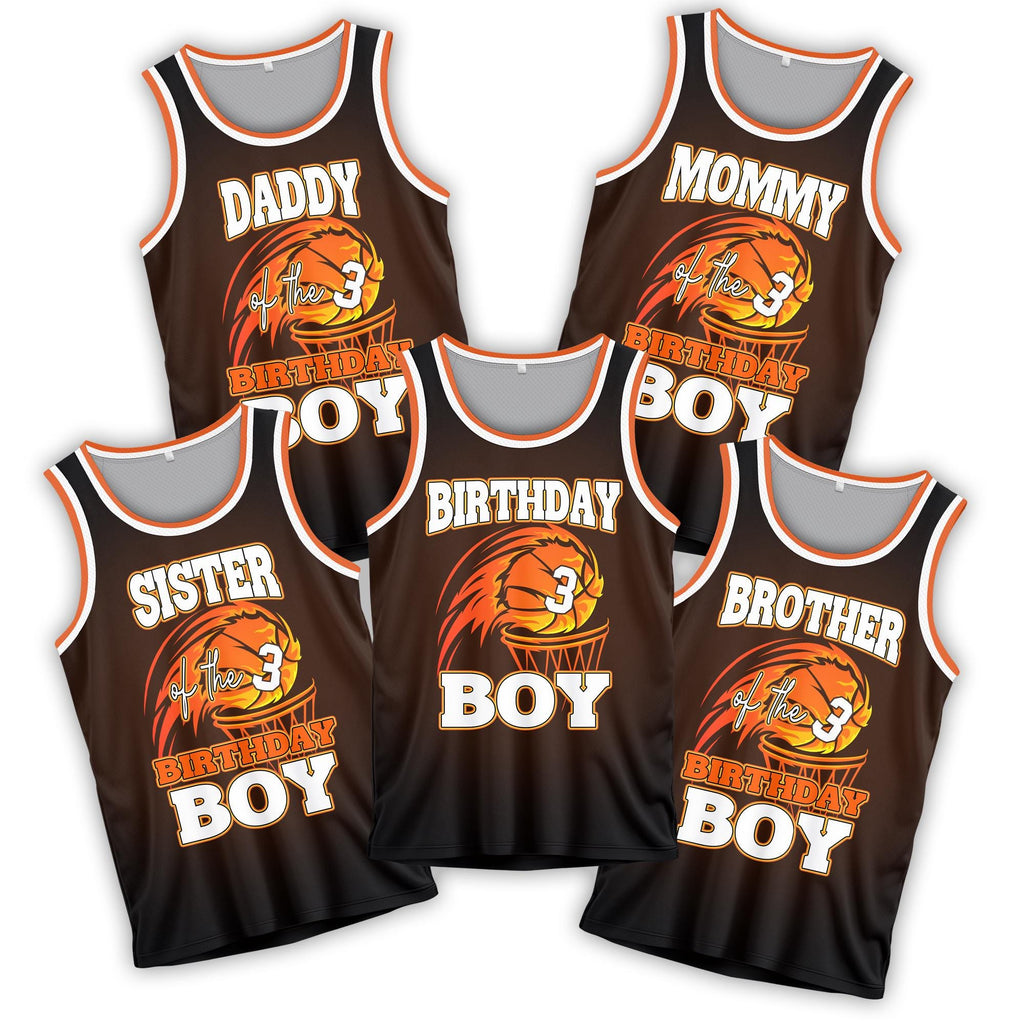 Personalized Birthday Family Basketball Jersey for Family Matching, Custom Birthday Boy Basketball Jersey, Basketball Game Day