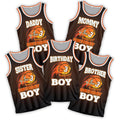 Personalized Birthday Family Basketball Jersey for Family Matching, Custom Birthday Boy Basketball Jersey, Basketball Game Day