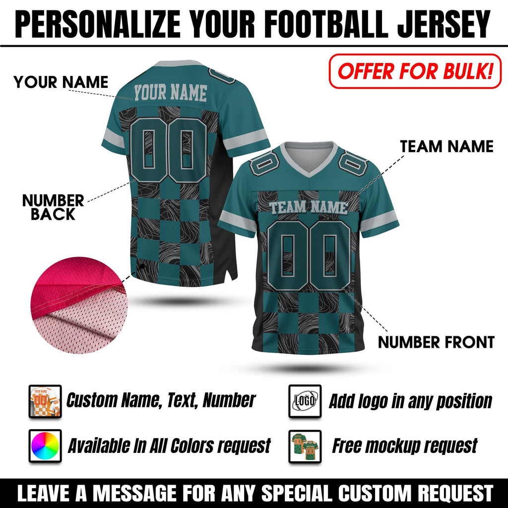 Custom Name Number Football Jersey for Men Women Youth Preschool, Personalized Football Team Uniform for Fans Lovers Gifts Concert Jersey