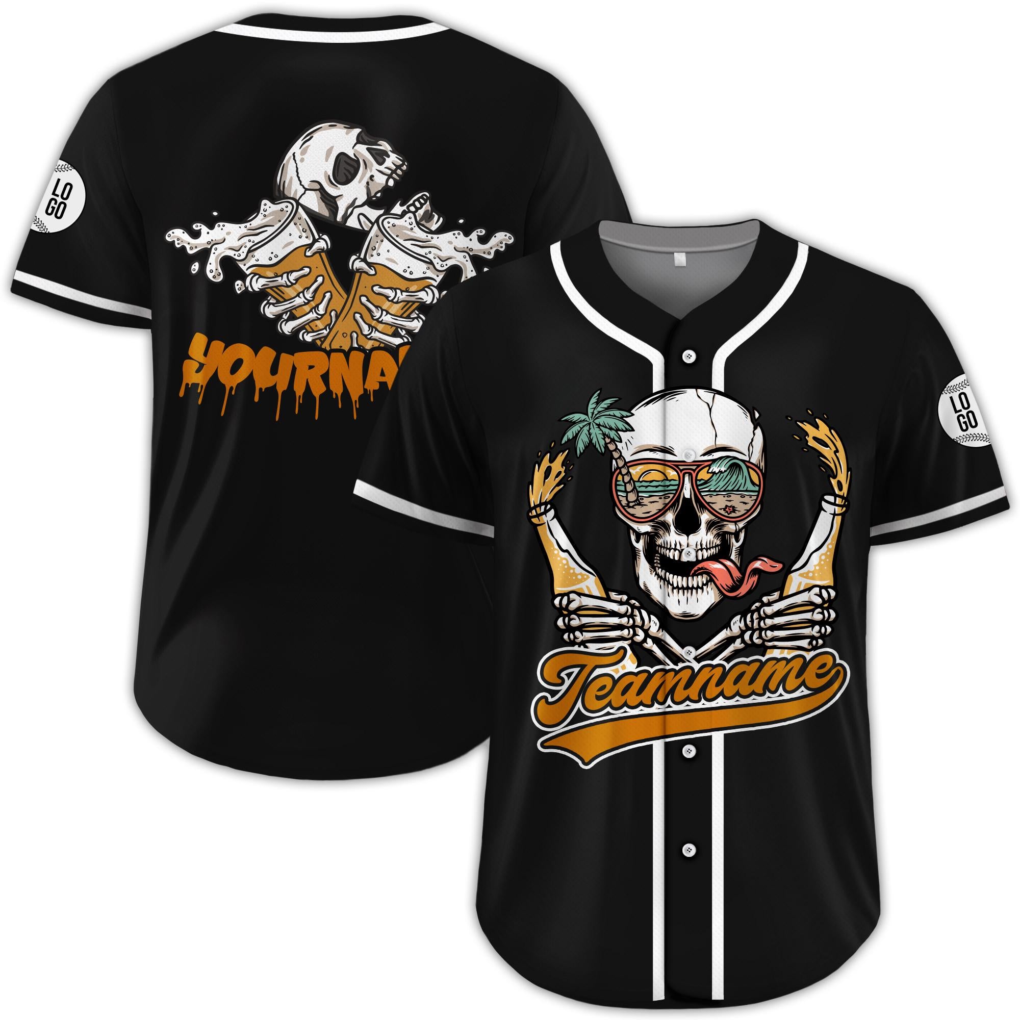 Custom Halfway to Halloween Baseball Jersey, Personalized Summer Vacation Baseball Jersey, Horror Night Summerween Party for Halloween Lover