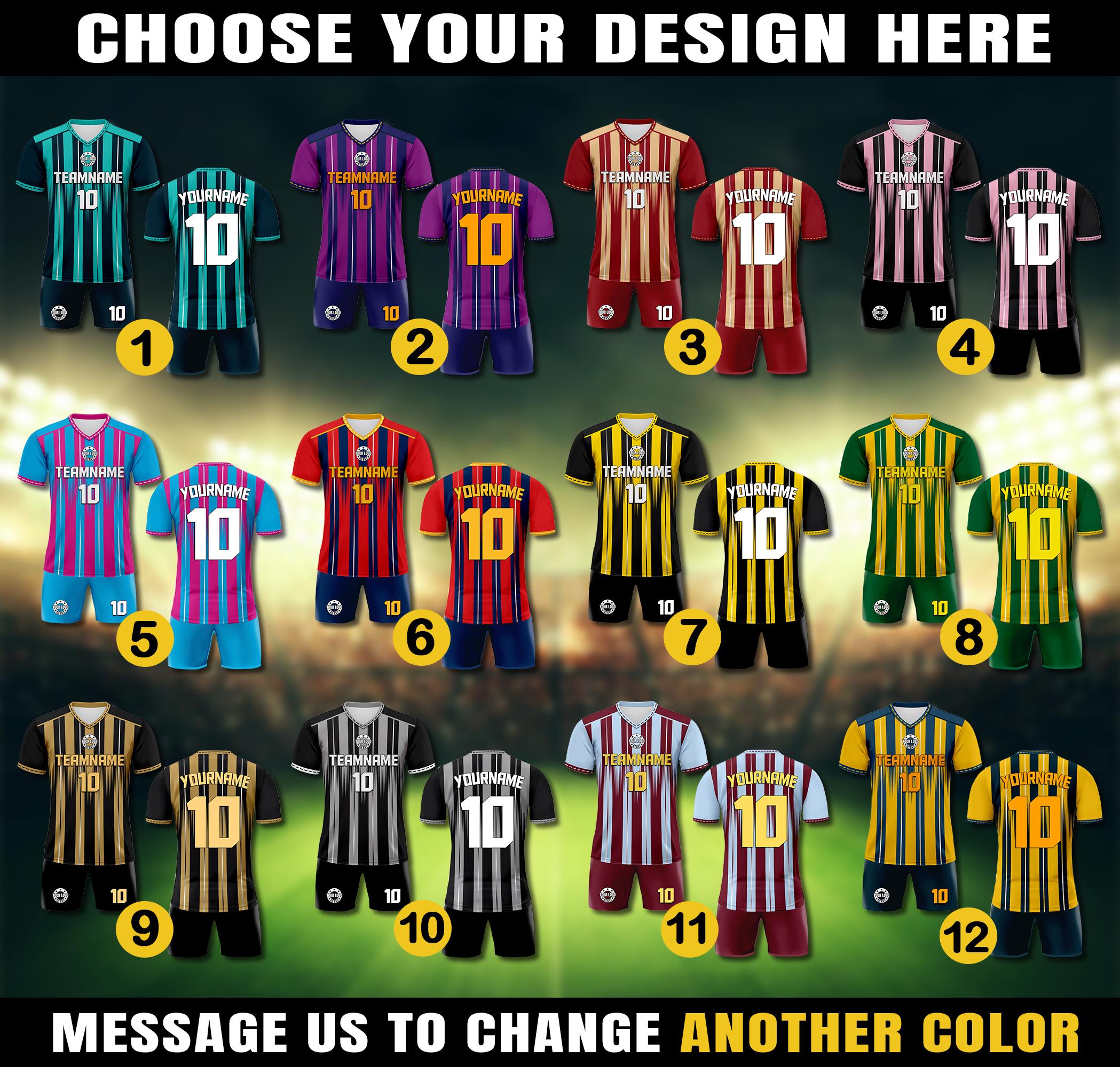 Custom Soccer Jersey for Men Women Youth Kid, Personalized Jersey with Team Name Number Logo, Soccer Jersey Shorts Set Game day outfit