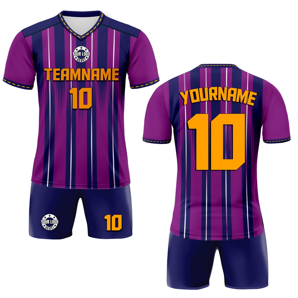 Custom Soccer Jersey & Shorts Set for Adult Kid, Personalized Jersey with Team Name Number Logo, Soccer Team Uniform Sublimation Jersey