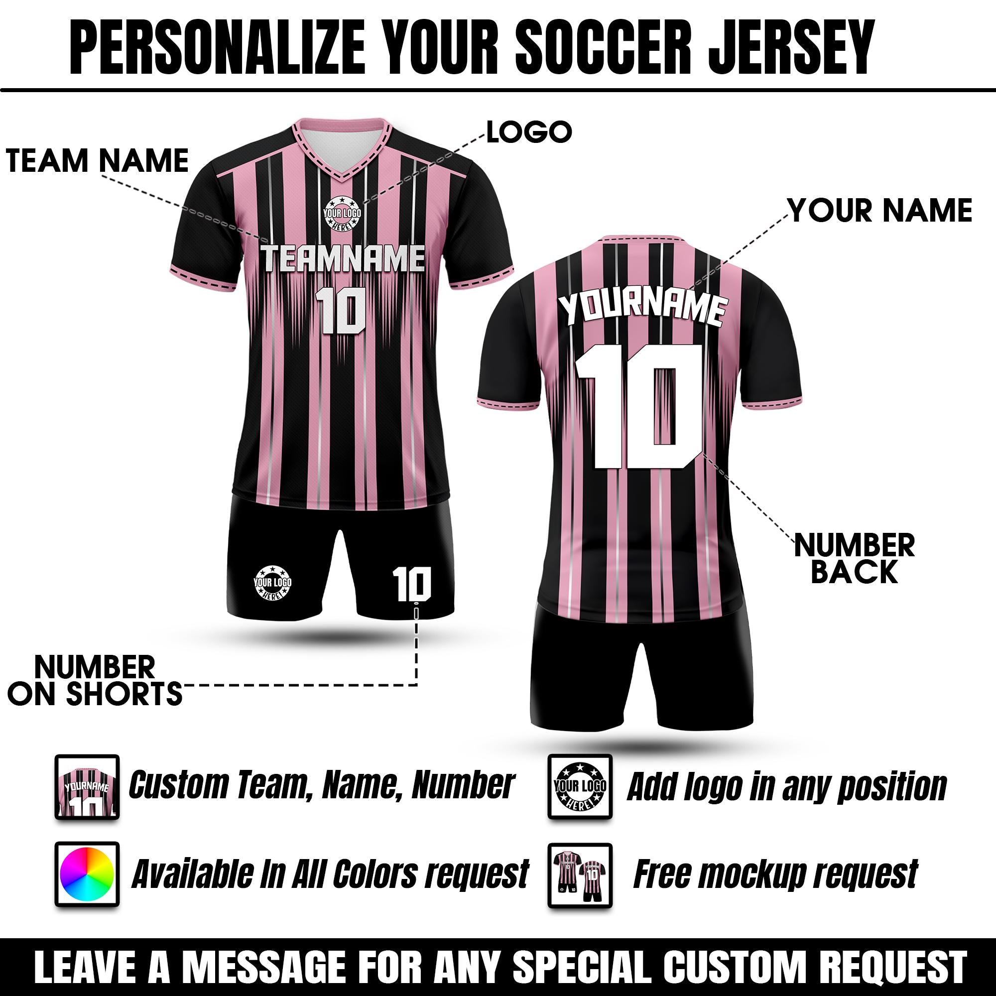 Custom Soccer Jersey for Men Women Youth Kid, Personalized Jersey with Team Name Number Logo, Soccer Jersey Shorts Set Game day outfit