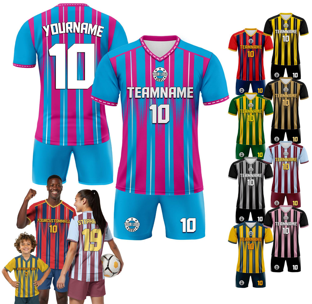 Custom Team Soccer Jersey for Men Women Youth Kid, Personalized Jersey with Team Name Number Logo, Game Day Outfit Soccer Jersey Gifts