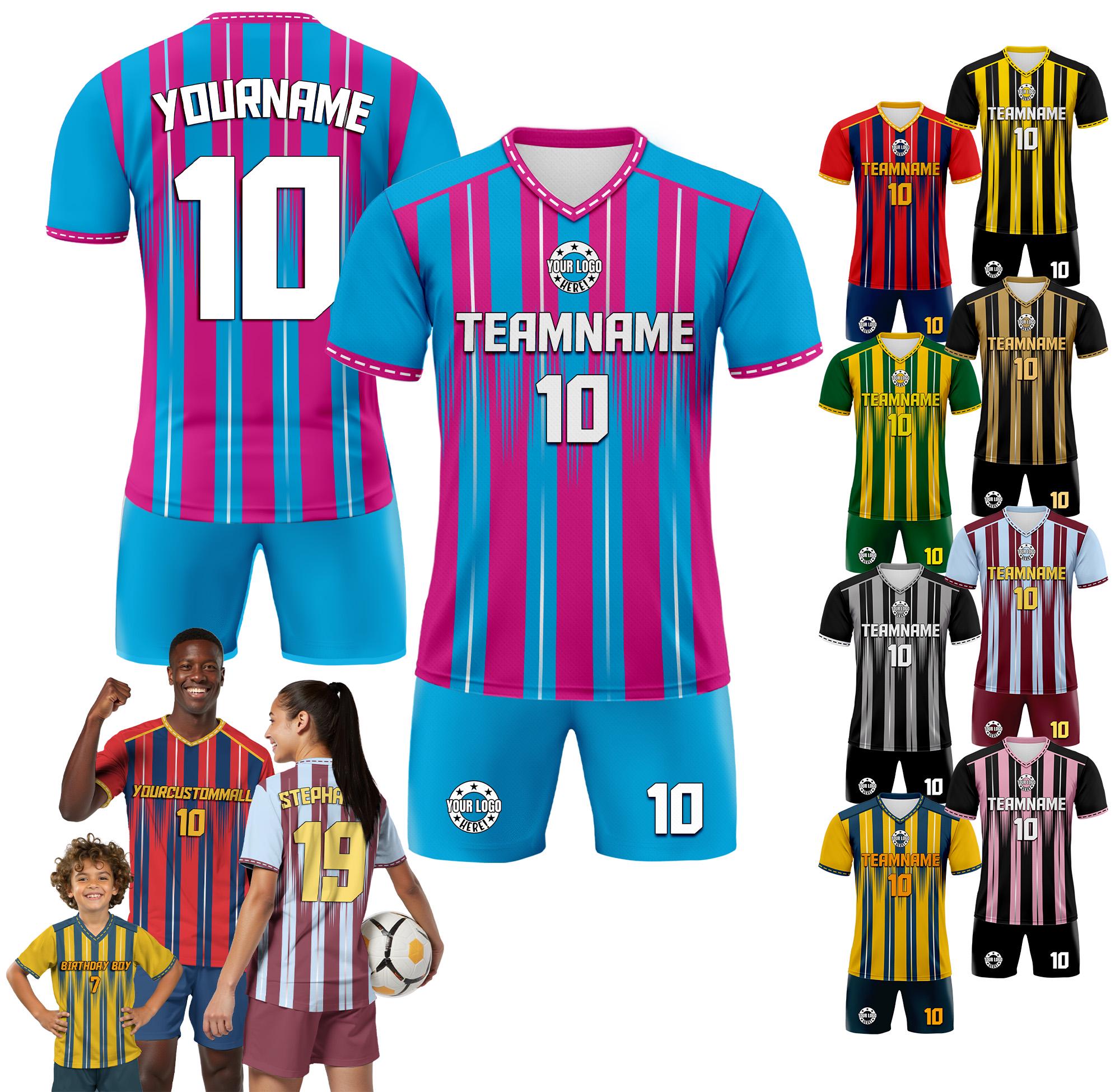 Custom Team Soccer Jersey for Men Women Youth Kid, Personalized Jersey with Team Name Number Logo, Game Day Outfit Soccer Jersey Gifts