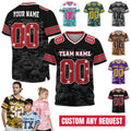 Personalized Multi-color Shirts with Team Name Number, Custom Football Shirt Game Day Outfit for Adult Kid, Birthday Gifts for Him Her