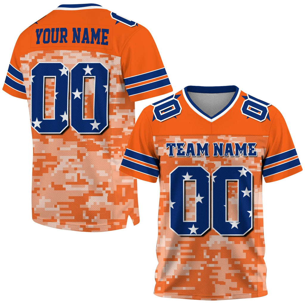 Personalized Football Jersey Shirt with Team Name Number, Custom Football Shirt Gift for Sport Fan Uniform Game Day Outfit Mesh Polyester